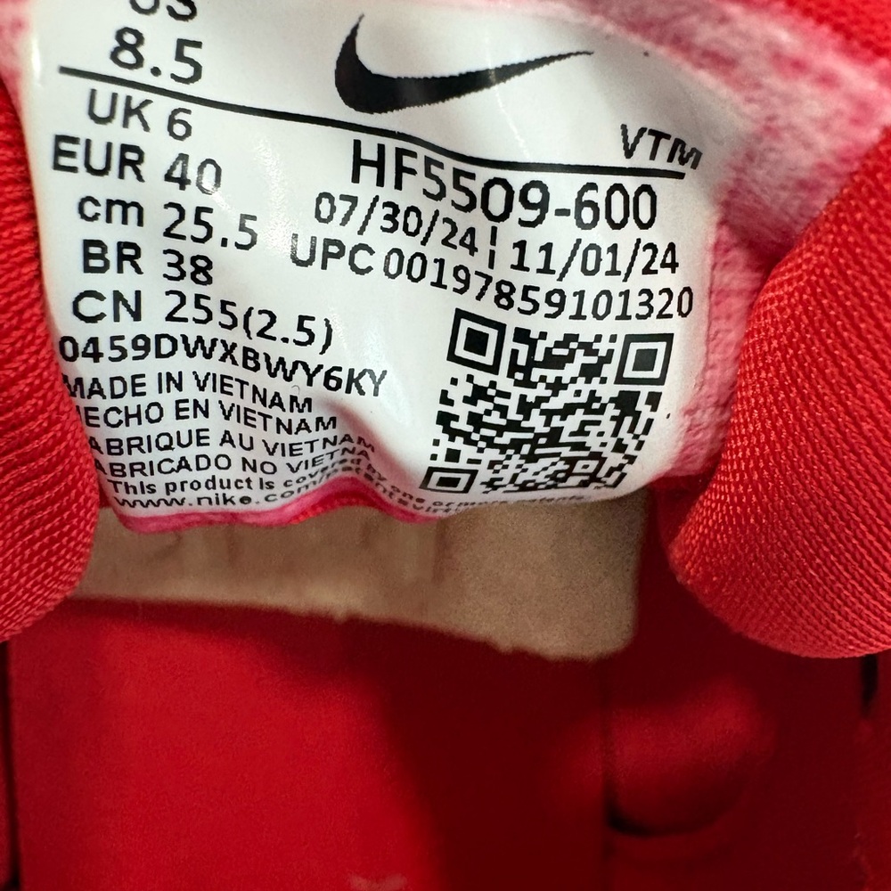 Nike Red Women's Air Max Athletic Sneakers - Picture 8 of 15